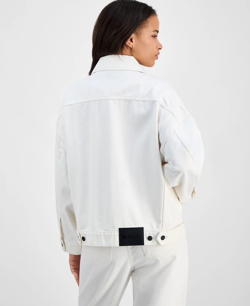 Hugo Women's Cotton Denim Button-Front Jacket