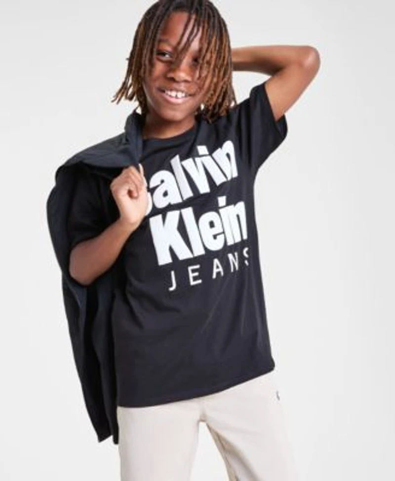 Calvin Klein Big Boys Ckj Light Bomber Jacket Logo T Shirt Ckj Tech Jogger Pants
