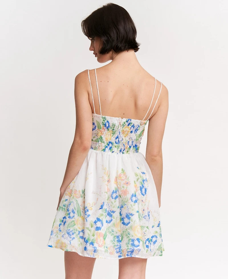 En Saison Women's Julia Printed Sleeveless Mini Dress