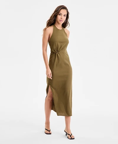 Bar Iii Women's Twist-Front Midi Dress, Exclusively at Macy's