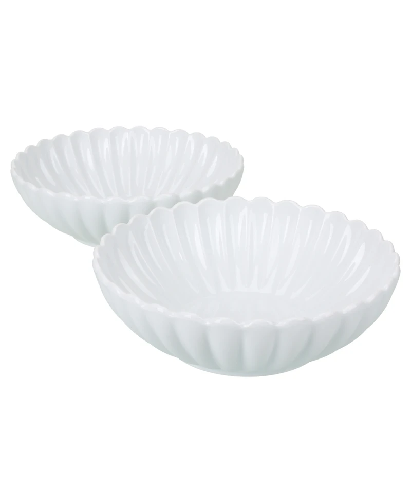 Bia Cordon Bleu Petal Round Serving Bowls, Set of 2