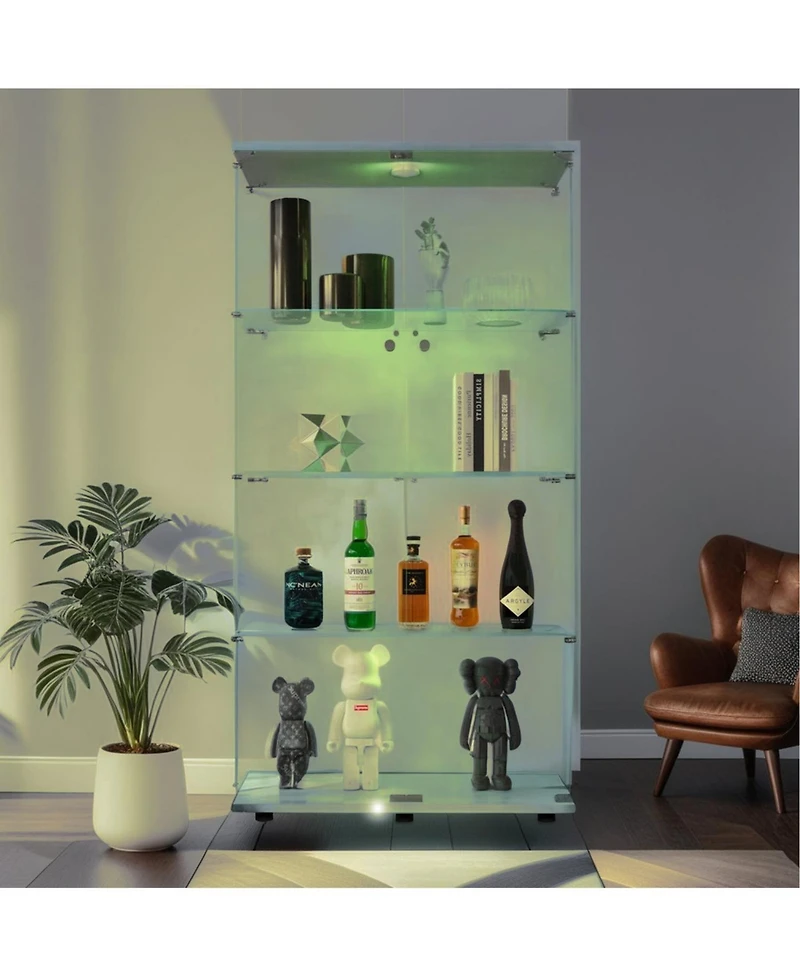Streamdale Glass Display Cabinet with Led Light