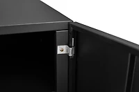 Streamdale Furniture 4-Wheel Metal Cabinet with Adjustable Shelves and Universal Wheels