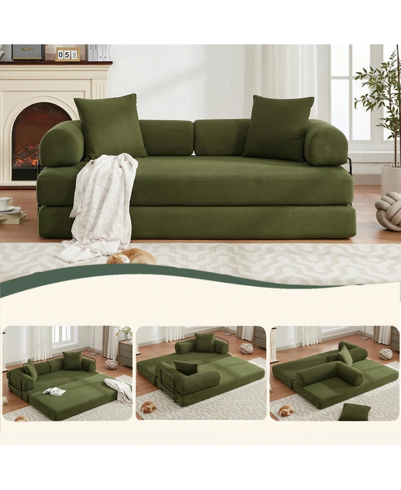 Streamdale 4-in-1 Convertible Sofa Bed Foldable Sleeper Sofa