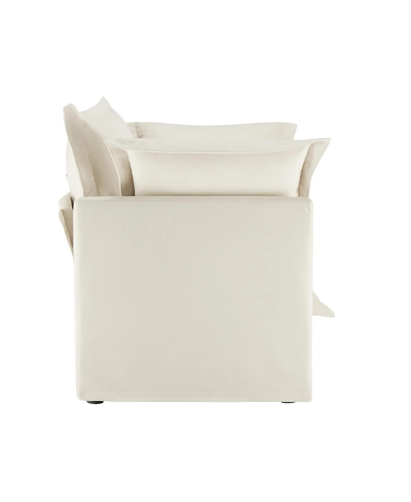 Streamdale Comfortable Slipcover Armchair with Back Cushion and Toss Pillows