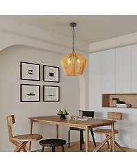 Streamdale Boho Hemp Rope Pendant Light for Kitchen or Home