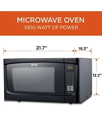 1.6 Cu. Ft. Counter Top Microwave, black