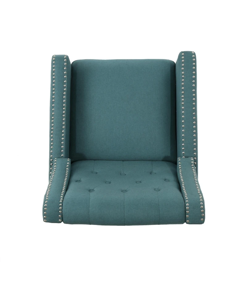 Streamdale Classic Teal Fabric Push Back Chair