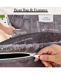 Streamdale Giant Convertible Bean Bag Lazy Chair to Bed, Machine Washable