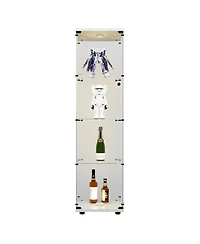 Streamdale Led Display Cabinet, 4 Shelves, White