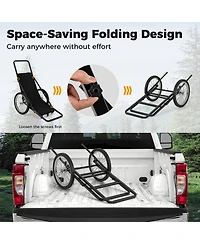 550 Lbs Folding Deer Game Cart with Polyester Liner for Hunting