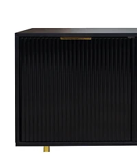 Streamdale Modern warm Black Tv cabinet for 80 inch Tv Stands, for Living Room Bedroom