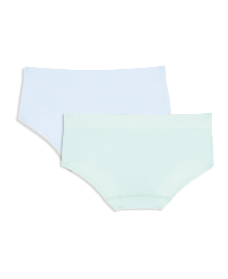 Calvin Klein Big Girls Seamless Embossed Hipster Underwear, Pack of 2