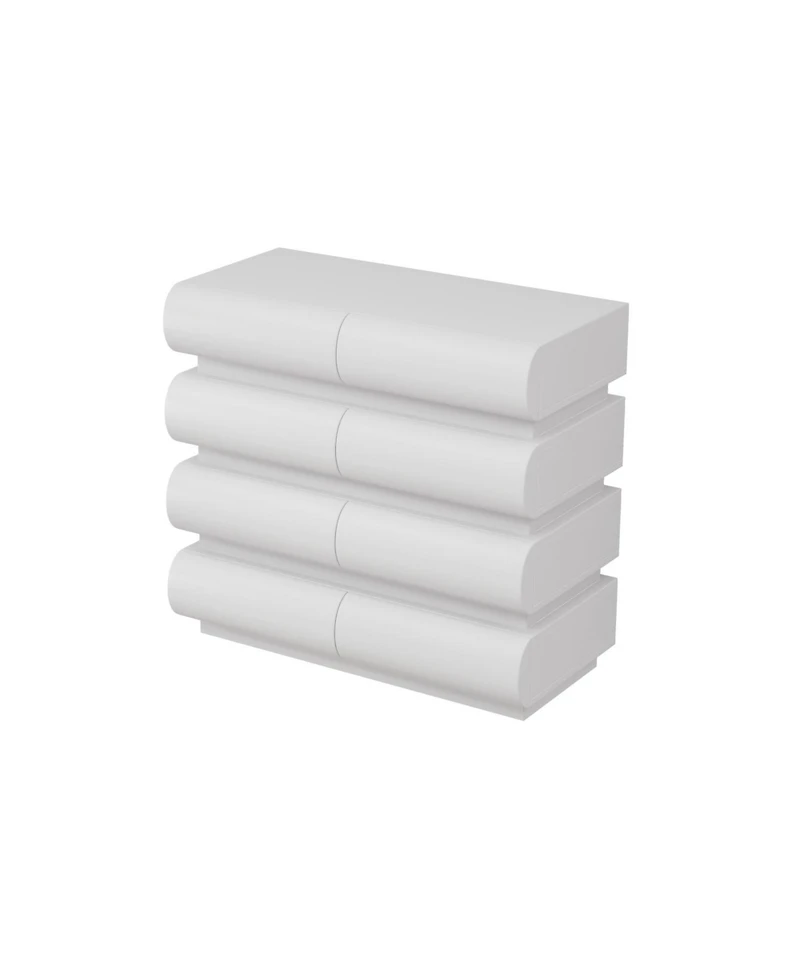 Streamdale 8 Drawer Dresser for Bedroom, White Dresser No Handle, Modern 8 Chest of Drawers with Wide Storage