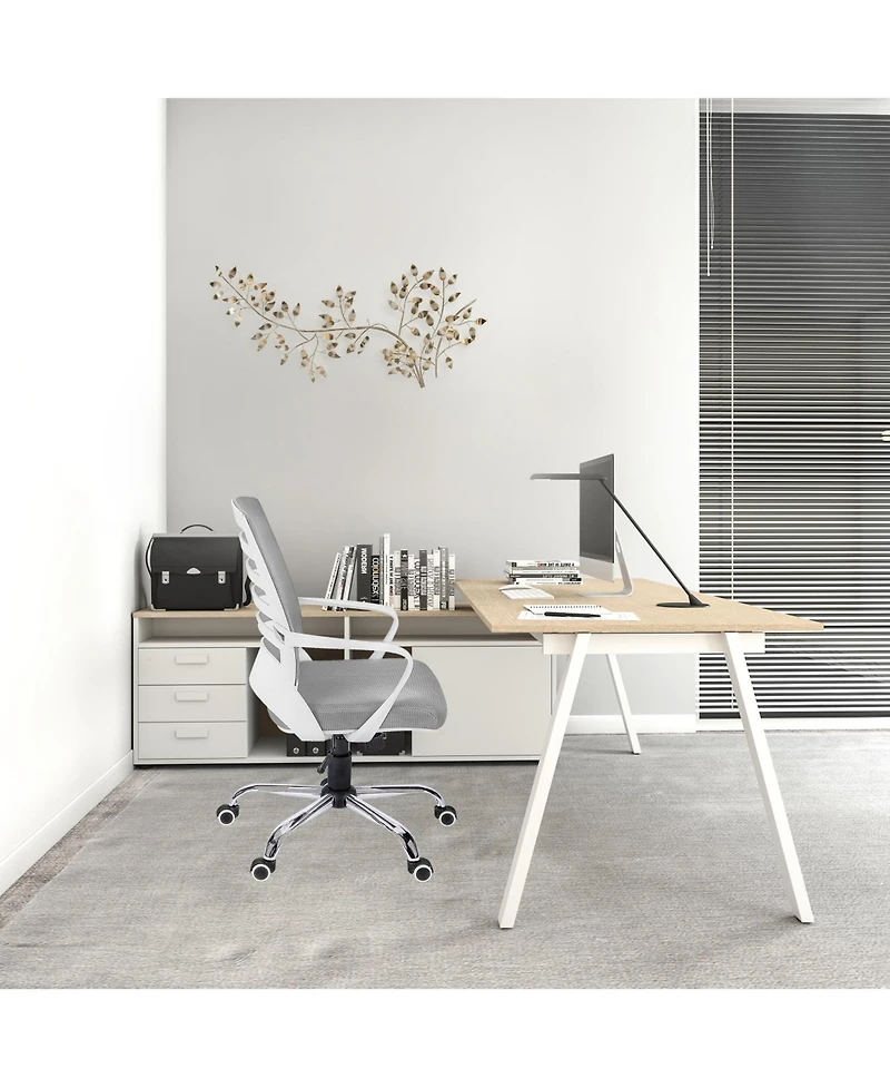 Modern Adjustable Task Chair with Mesh Back and Polyester Seat for Office Use