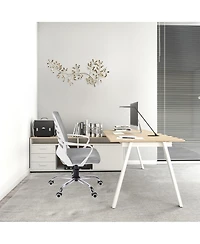 Modern Adjustable Task Chair with Mesh Back and Polyester Seat for Office Use