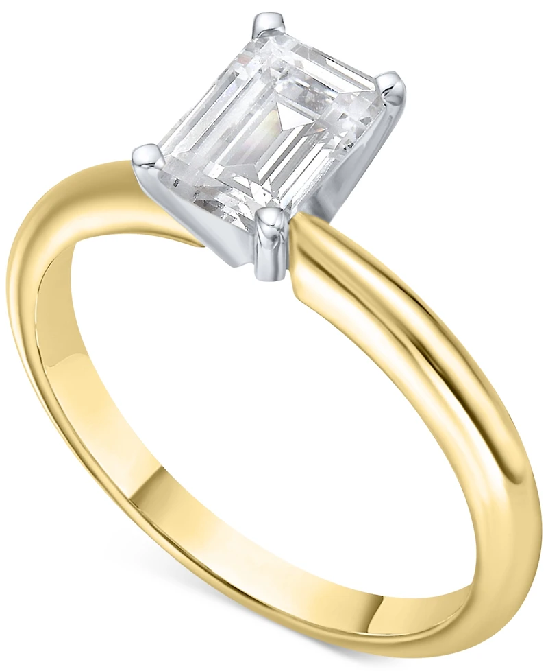Igi Certified Diamond Emerald-Cut Solitaire Ring (1 ct. t.w.) Platinum or 18k Gold