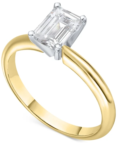Igi Certified Diamond Emerald-Cut Solitaire Ring (1 ct. t.w.) Platinum or 18k Gold