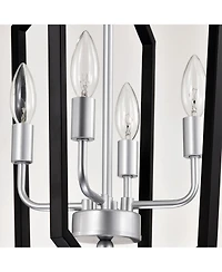 Streamdale Matte Black Farmhouse Kitchen Chandeliers with Adjustable Height