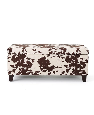 Streamdale Contemporary Velvet Storage Ottoman with Ample Storage
