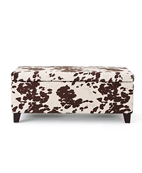 Streamdale Contemporary Velvet Storage Ottoman with Ample Storage