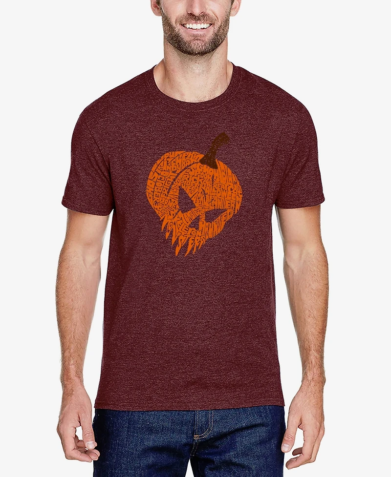 La Pop Art Men's Evil Pumpkin Premium Blend Word T-Shirt