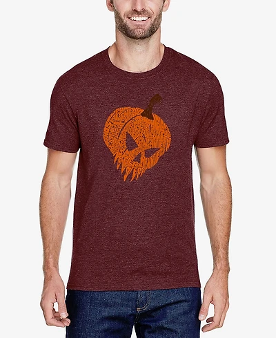La Pop Art Men's Evil Pumpkin Premium Blend Word T-Shirt
