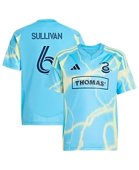 Adidas Big Boys and Girls Cavan Sullivan Blue Philadelphia Union 2025 The Voltage Kit Replica Player Jersey