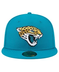 New Era Men's Teal Jacksonville Jaguars Main 59FIFTY Fitted Hat