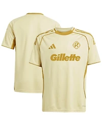 Adidas Big Boys and Girls Tan New England Revolution 2025 One Planet Pre-Match Jersey