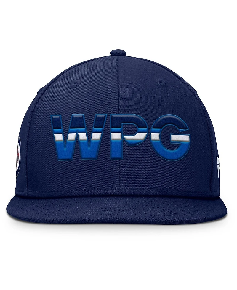 Fanatics Men's Navy Winnipeg Jets Authentic Pro Rink Snapback Hat