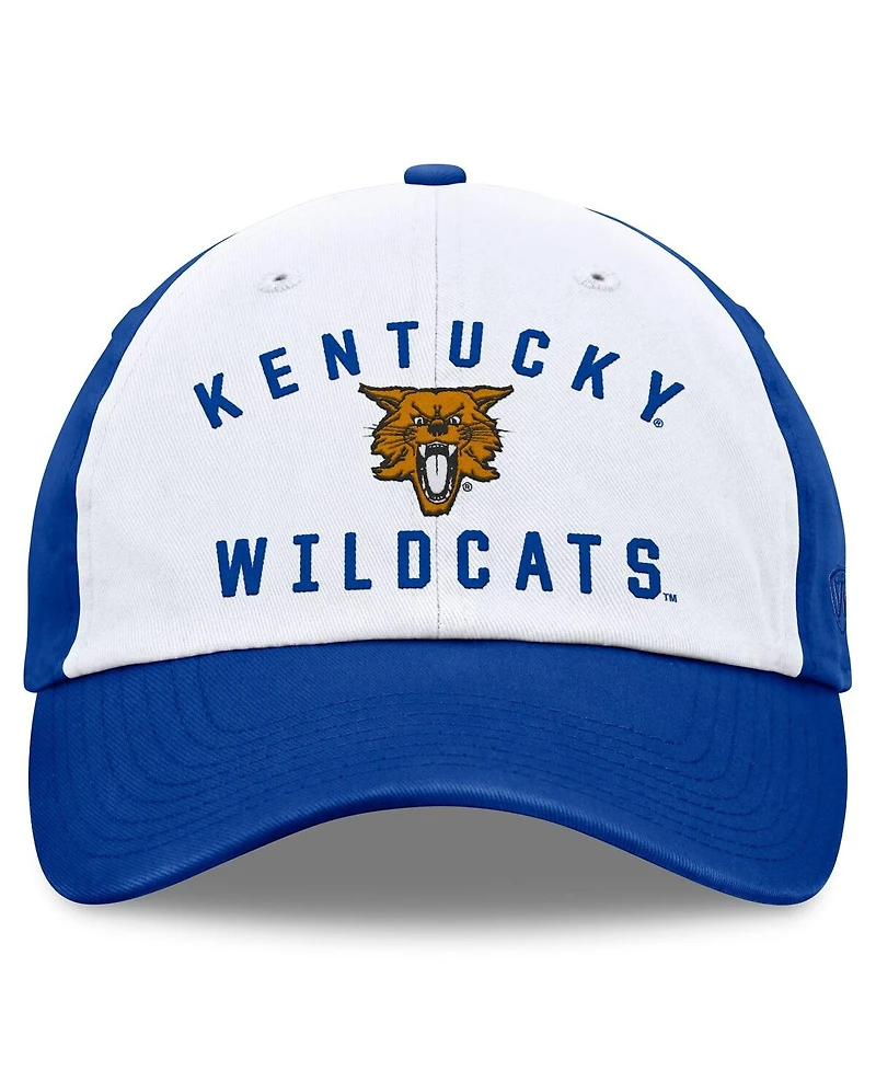 Top of the World Men's White/Royal Kentucky Wildcats Heritage Weston Adjustable Hat