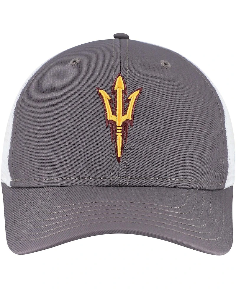 Top of the World Men's Gray/White Arizona State Sun Devils Victory Baseline Trucker Adjustable Hat