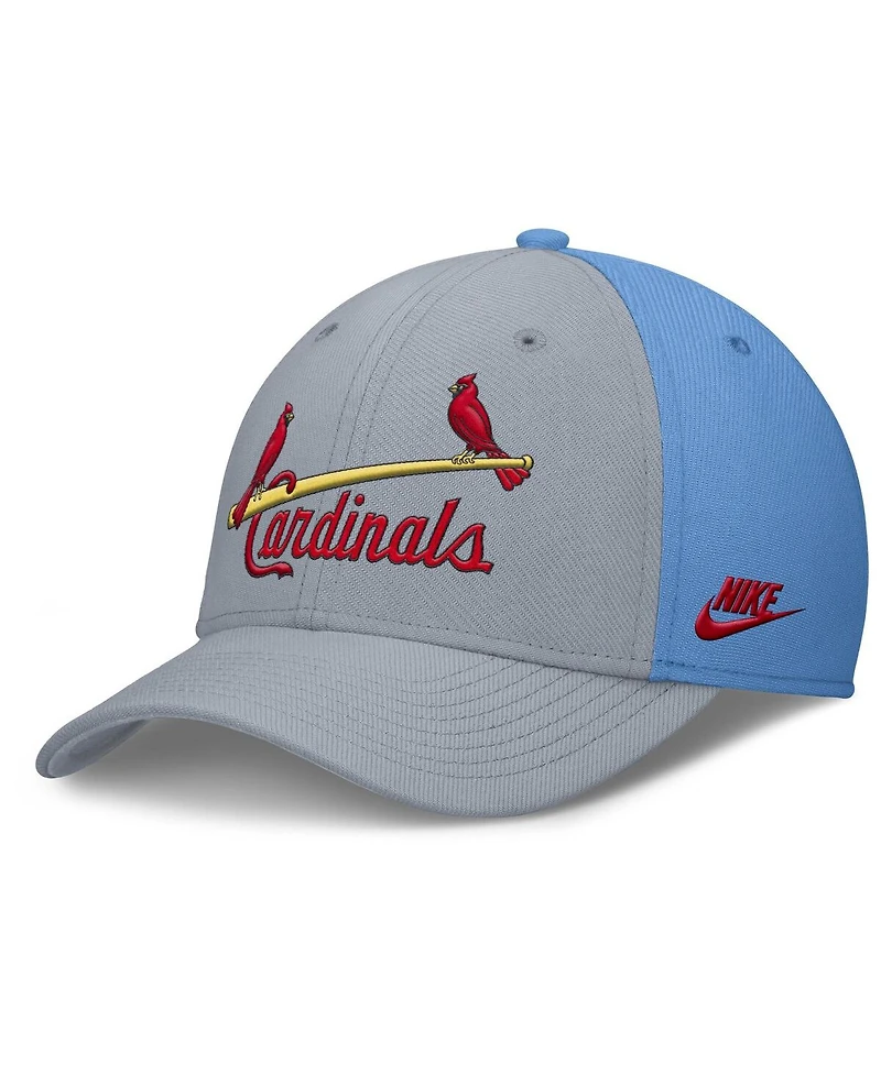 Nike Men's Light Blue/ St. Louis Cardinals Rise Swoosh Performance Flex Hat