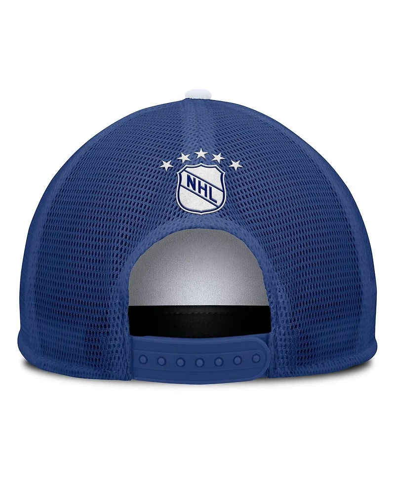Fanatics Men's White/Blue Toronto Maple Leaf's Decades Collection Foam Front Snapback Hat
