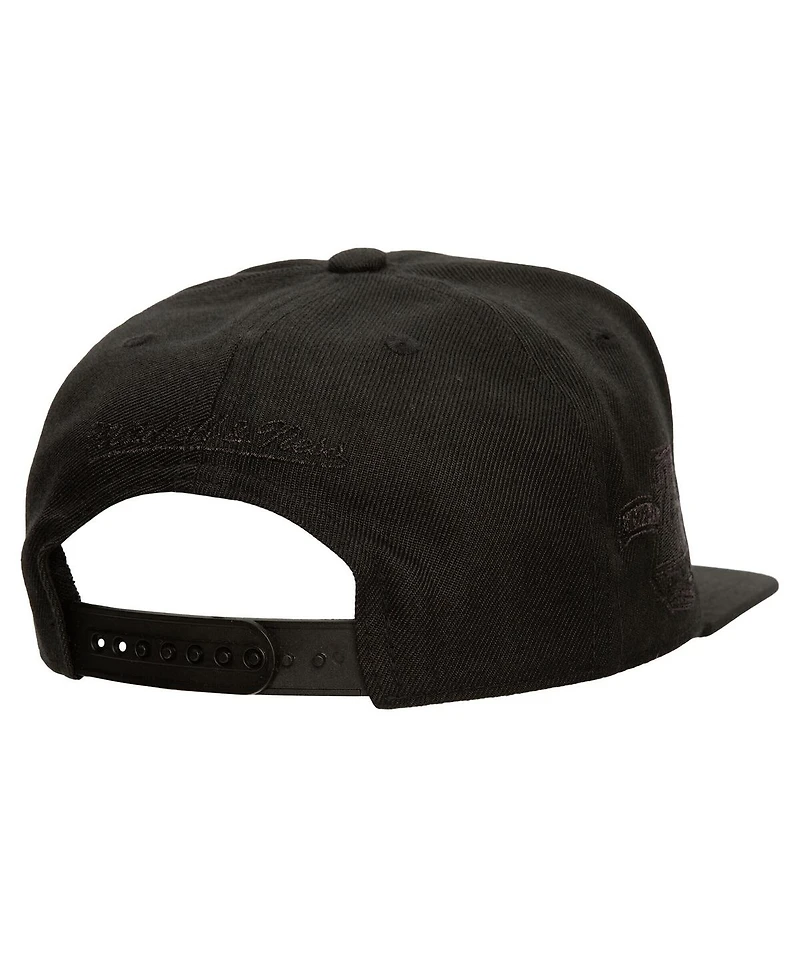 Mitchell & Ness Men's Black New York Islanders Soul Strike Cultivated Pearl Tonal Snapback Hat