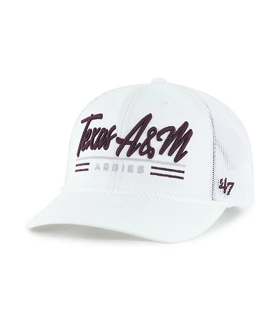 '47 Brand Men's White Texas A&M Aggies Garner Rope Trucker Adjustable Hat
