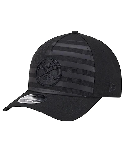 New Era Men's Black Denver Nuggets Game Day Flag A-Frame 9FORTY Adjustable Hat
