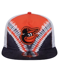 New Era Men's Baltimore Orioles Tie-Dye Golfer Trucker Adjustable Hat
