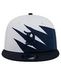 New Era Men's Navy/White Detroit Tigers Jagged 9FIFTY Snapback Hat