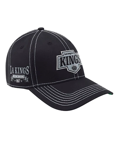 Starter Men's Black Los Angeles Kings Sphere Ii Curved Starfit Adjustable Hat