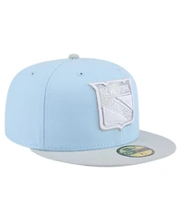 New Era Men's Light Blue/Gray York Rangers Color Pack 2-Tone 59FIFTY Fitted Hat
