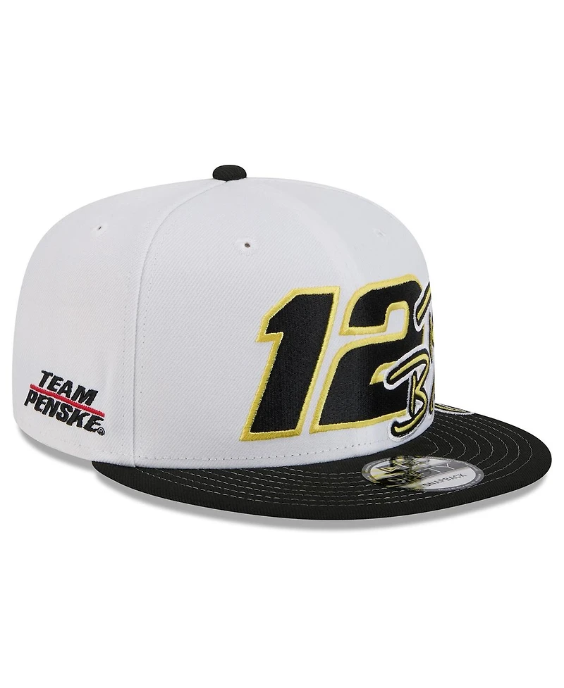 New Era Men's White/Black Ryan Blaney 9FIFTY Snapback Hat