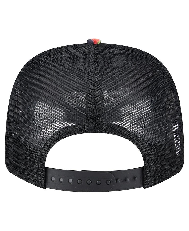 New Era Men's Navy/Black Kansas City Chiefs Adventure Drinks Pattern 9SEVENTY Stretch Snap Hat