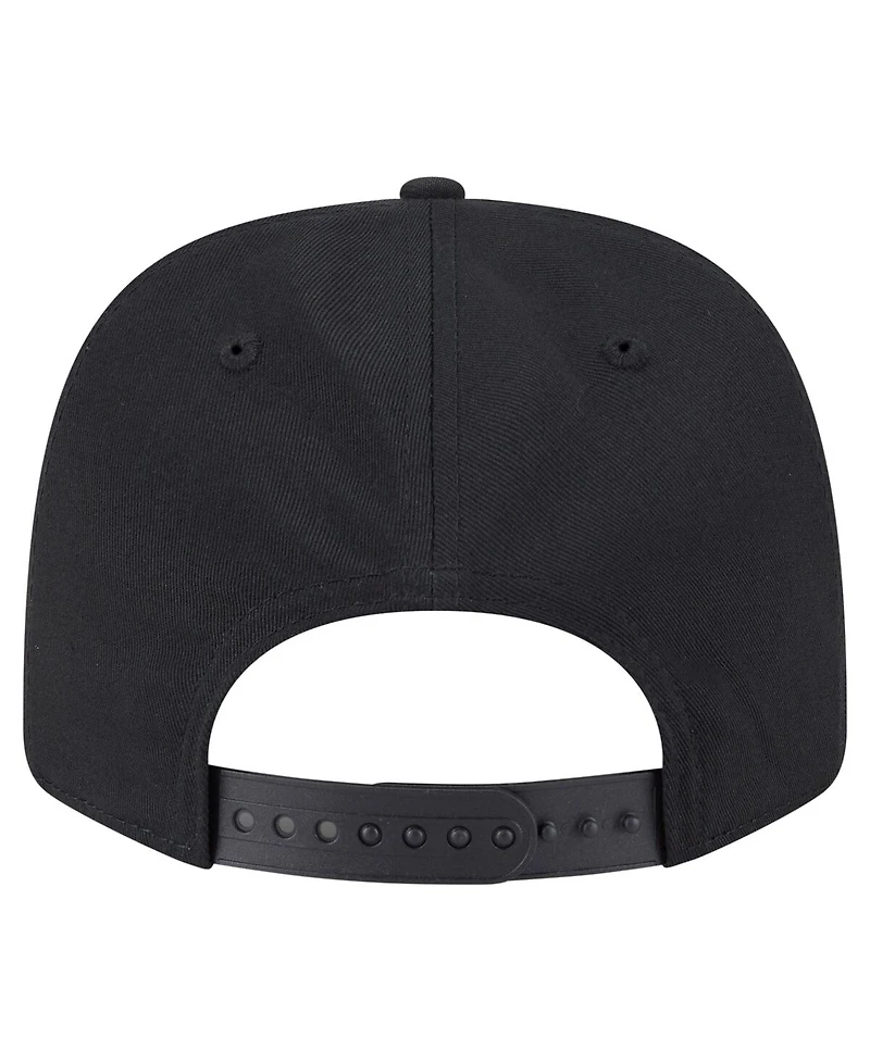 New Era Men's Black Chicago White Sox Circle Patch 9SEVENTY Stretch-Snap Hat