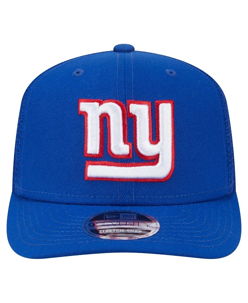 New Era Men's Royal New York Giants Main Trucker 9SEVENTY Stretch Snap Hat
