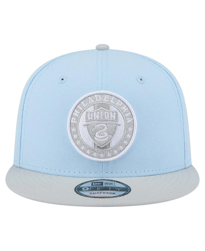 New Era Men's Light Blue Philadelphia Union Color Pack Two-Tone 9FIFTY Snapback Hat