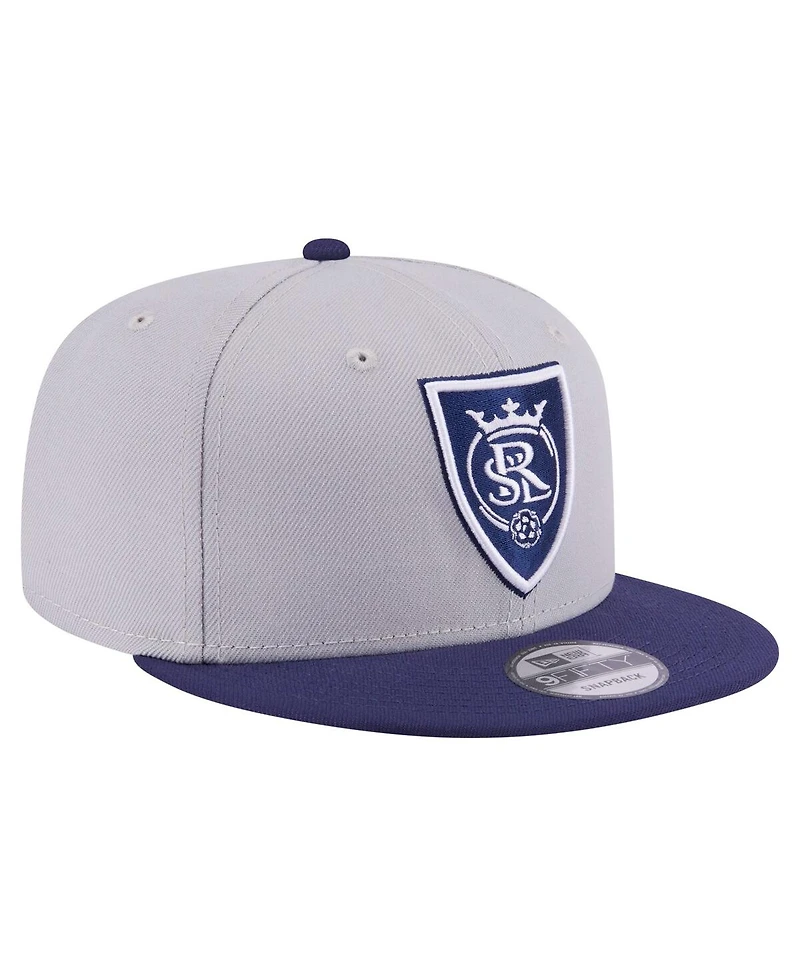 New Era Men's Gray Real Salt Lake Color Pack Two-Tone 9FIFTY Snapback Hat
