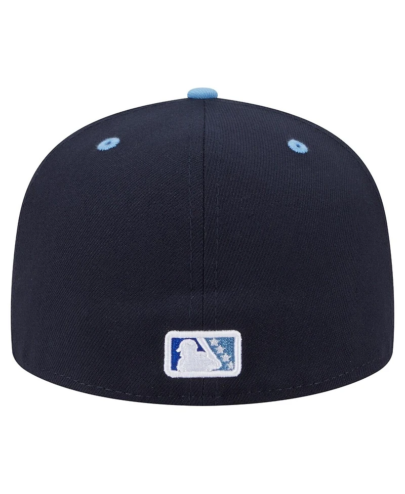 New Era Men's Navy/Light Blue West Michigan Whitecaps Authentic Collection 59FIFTY Fitted Hat
