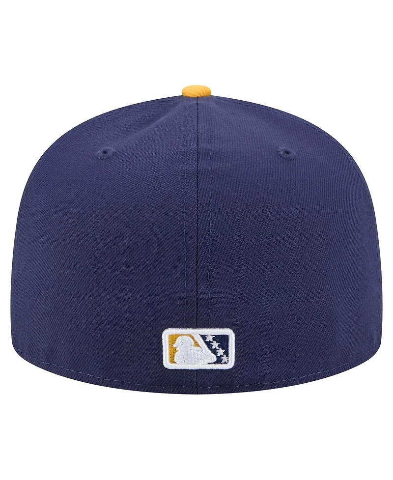 New Era Men's Navy Brooklyn Cyclones Authentic Collection 59FIFTY Fitted Hat